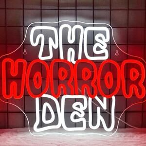 The Horror Den Neon Sign Night Light Room Wall Decoration